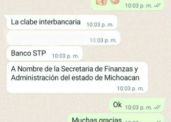 Vía WhatsApp, intentan defraudar a nombre de Secretaría de Finanzas y Administración de Michoacán