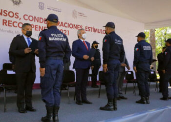 Reconoce Bedolla labor operativa e institucional de la Policía Michoacán