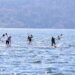 Exitosa y divertida competencia de canotaje en el Lago de Zirahuén