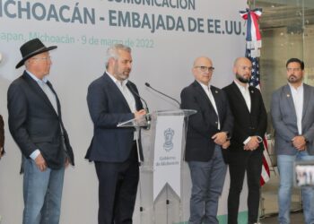 Unidos, Gobierno de Michoacán y Embajada de USA seguiremos impulsando el agro y el turismo: Bedolla