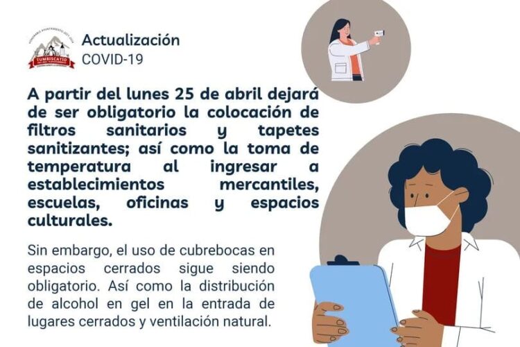 Tumbiscatío dice adiós a la toma de temperatura y a tapetes sanitizantes