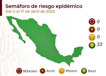 El Semáforo Epidemiológico coloca nuevamente a Michoacán en color verde