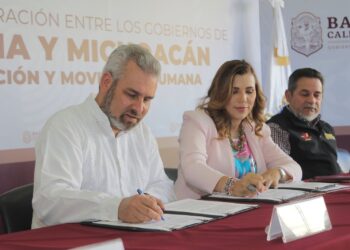 Michoacán y BC firmaron convenio de apoyo para desplazados y migrantes
