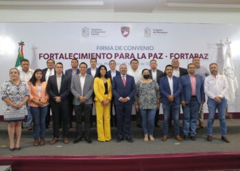 Firma Bedolla convenio con diecinueve municipios que se suman al Fortapaz