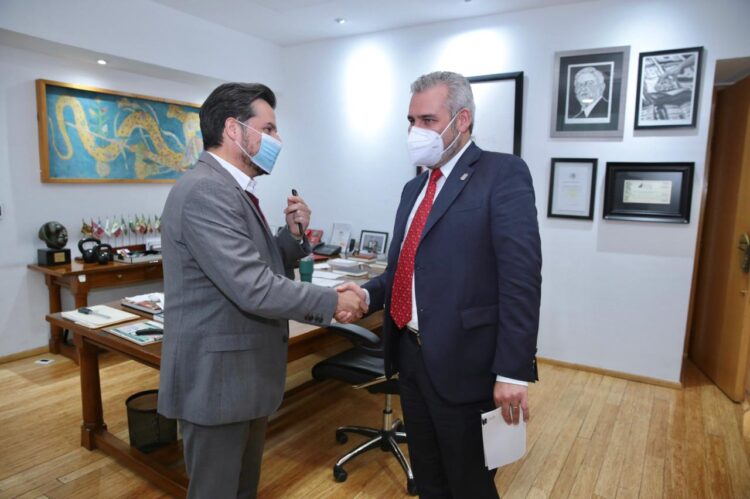 Bedolla y Zoé Robledo dan seguimiento a traslado de oficinas del IMSS a Morelia