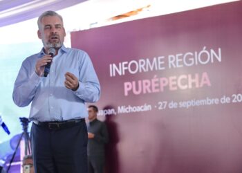 Reafirma Bedolla respaldo a comunas indígenas en informe región de Uruapan