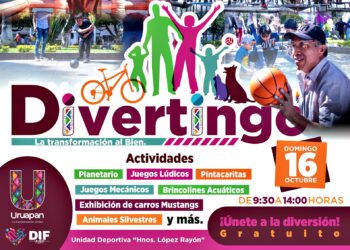 Llega Divertingo a la Unidad Deportiva Hermanos López Rayón de Uruapan