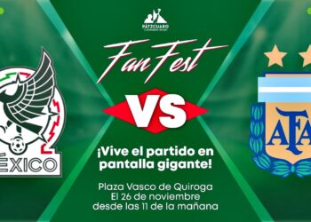 Vive la emoción del futbol en pantalla gigante; Gobierno de Pátzcuaro invita