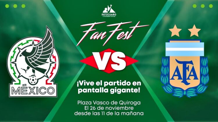 Vive la emoción del futbol en pantalla gigante; Gobierno de Pátzcuaro invita