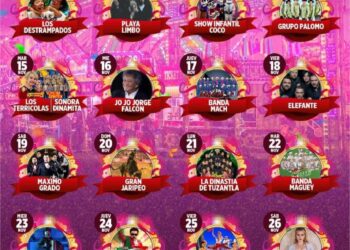 Cartelera para el Teatro del Pueblo en la Feria del DIF municipal de Uruapan 2022