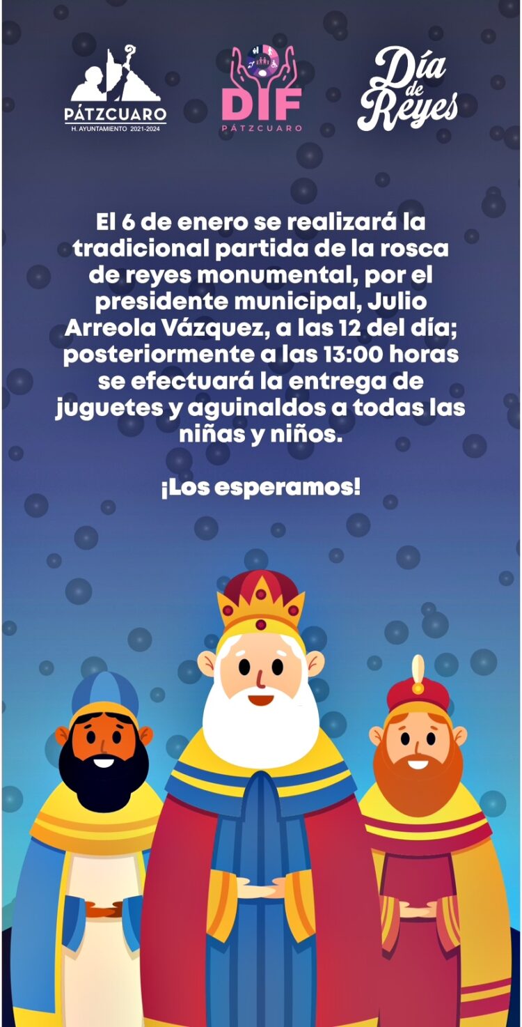 Vamos a probar la Rosca de Reyes en Pátzcuaro; habrá juguetes y aguinaldos