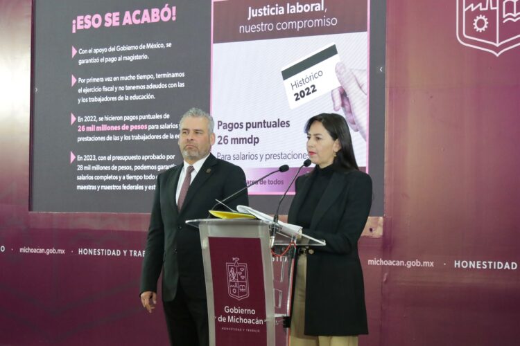 En 2023, garantizado el pago de salarios y prestaciones a maestros: R. Bedolla