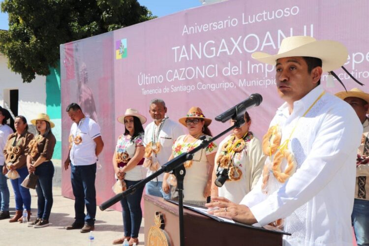 Recuerdan la muerte de Tanganxuan ll en Santiago Conguripo, Mpio Angamacutiro