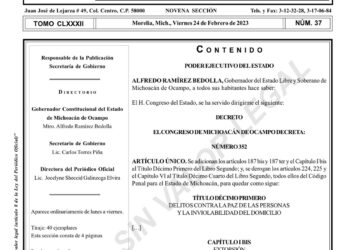 Entra reforma de Bedolla para extorsión; hasta 25 años de prisión a delincuentes