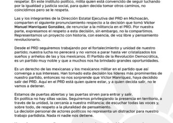 Víctor Manríquez González, traidor: PRD