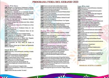 Programación de los eventos en la Feria del Geranio del 2023 en Tingambato