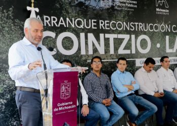Inicia Ramírez Bedolla la reconstrucción de la carretera Cointzio-La Huerta