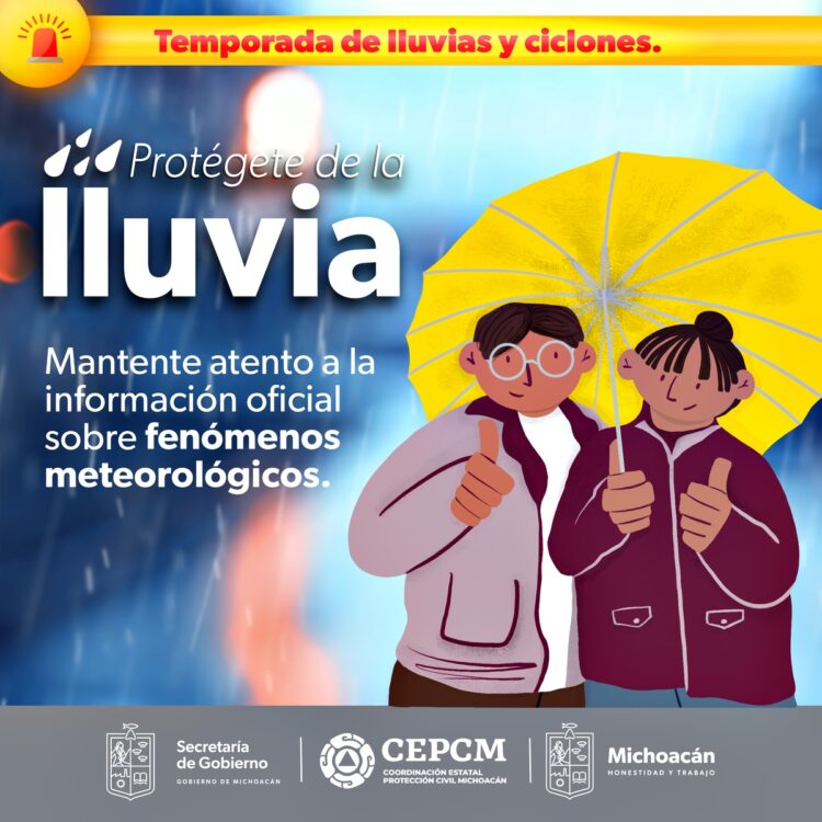 Protégete de las lluvias y mantente informado de tormentas y ciclones