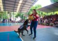 Unidad Canina exhibió sus habilidades y destrezas a niños: Uruapan
