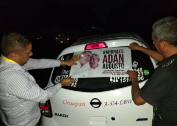 Pega Paco Cedillo publicidad en Uruapan para mejorar imagen de Adán Augusto