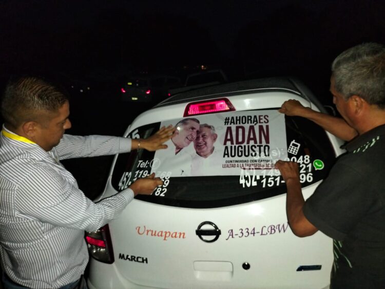 Pega Paco Cedillo publicidad en Uruapan para mejorar imagen de Adán Augusto