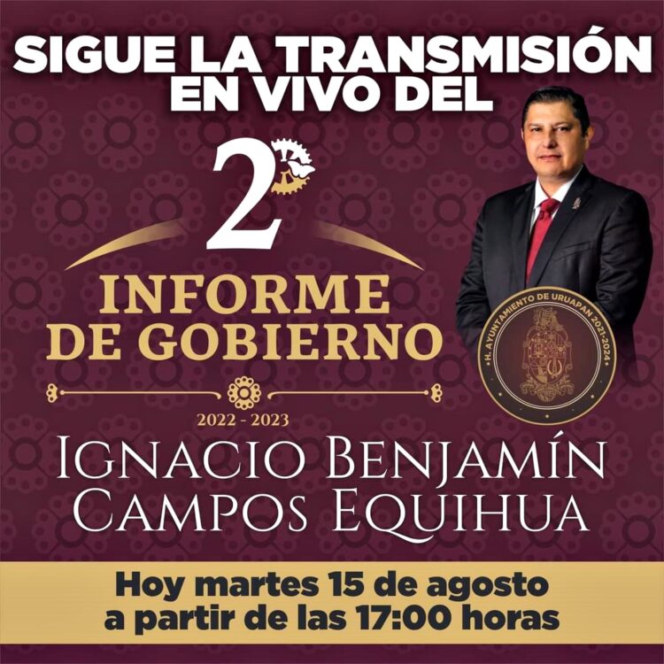 Hoy rendirá cuentas Nacho Campos como presidente municipal de Uruapan