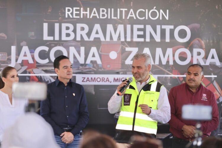Inicia Ramírez Bedolla la rehabilitación de 12 km de libramiento Jacona-Zamora