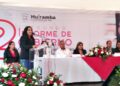 Trabajamos duro para el desarrollo social de Huiramba: edilesa Rocío Domínguez