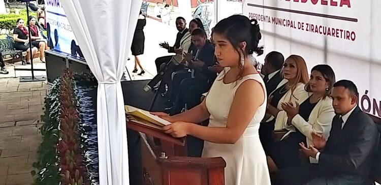 Avanza Ziracuaretiro, pese a dificultades financieras que nos dejaron: Itzel Gaona