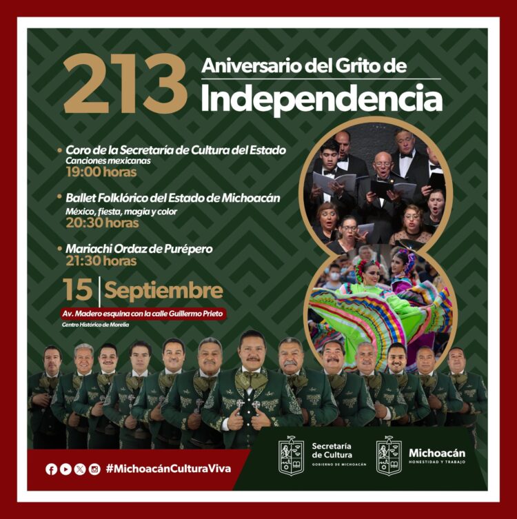 Habrá Mariachi, zapateado y canto en verbena popular del 15 de septiembre