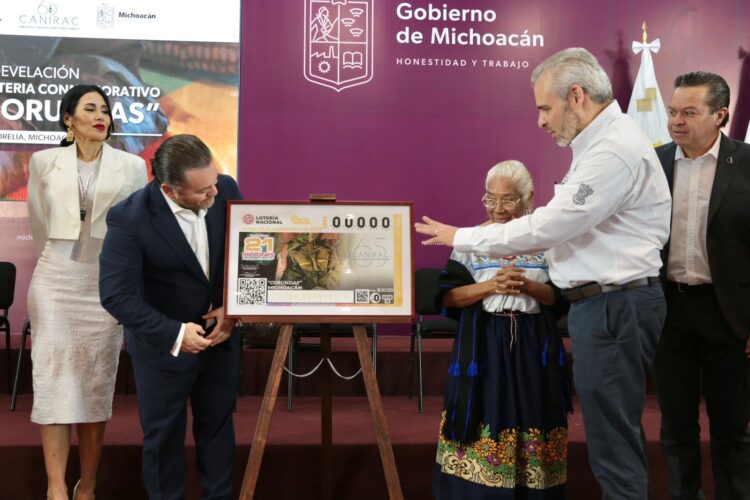 Devela Ramírez Bedolla Billete de Lotería conmemorativo a las «Corundas»