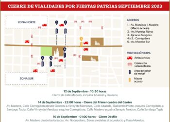 Por fiestas patrias, este martes inician cortes viales en el Centro de Morelia