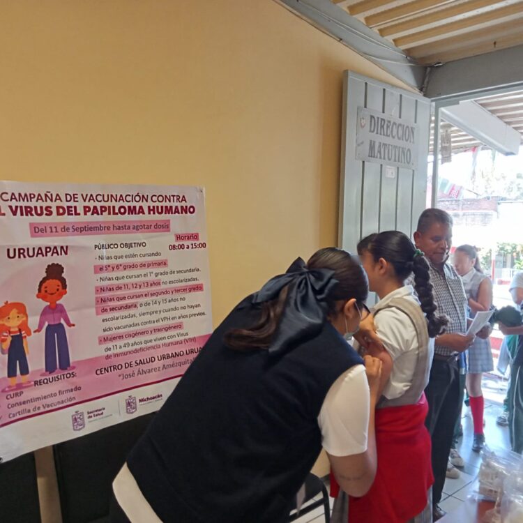 Inició en escuelas de Uruapan vacunación contra el Papiloma