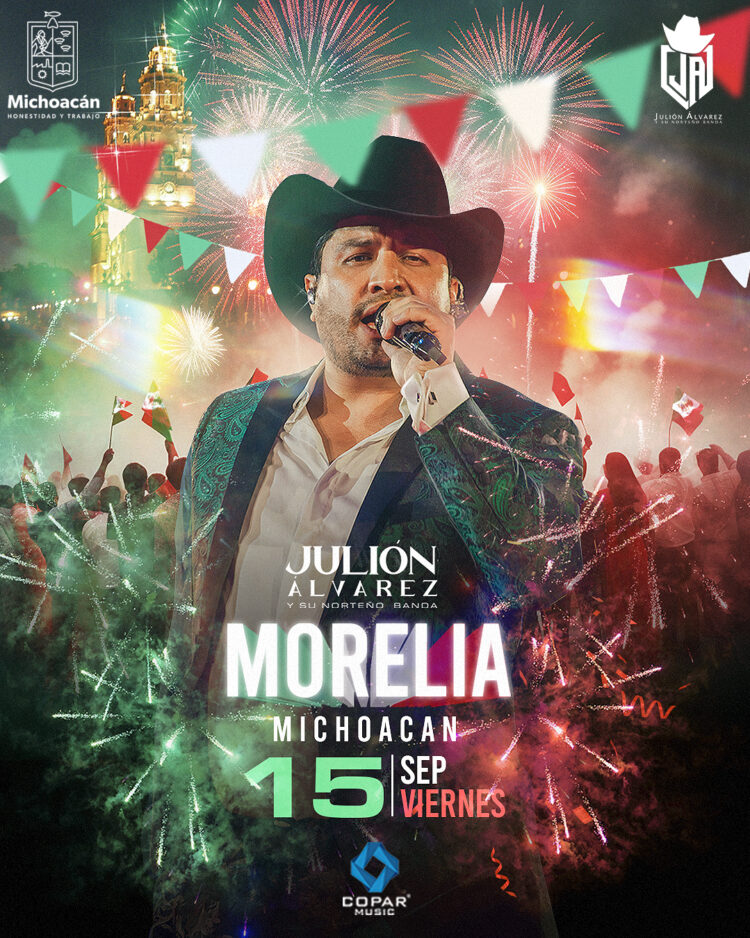 Julión Álvarez, para dar el grito «Viva México» el próximo viernes en Morelia