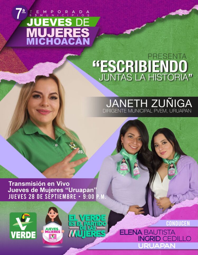 En el PVEM Uruapan, las mujeres están escribiendo la historia: Janeth Zúñiga