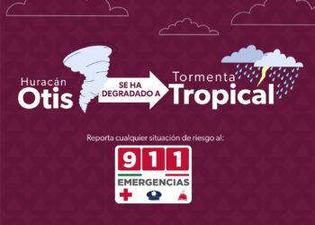 Huracán Otis se degrada Otis a tormenta tropical: PC  Michoacán en alerta amarilla