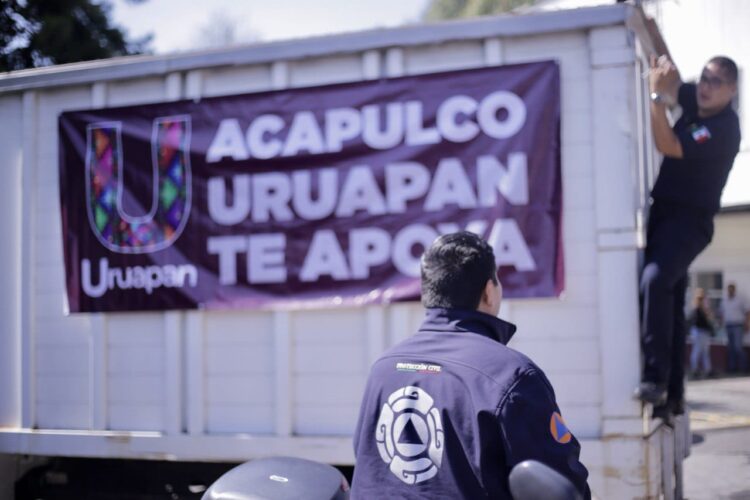 Envía Uruapan 3.5 toneladas de víveres a damnificados por huracán en Acapulco