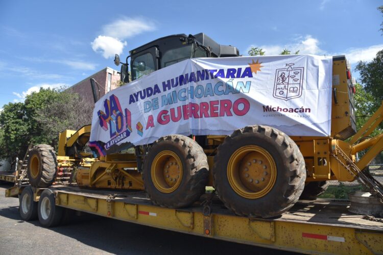 Michoacán envía más maquinaria a Gro