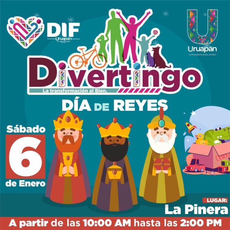 Este 6 de enero, ven y celebra el Divertingo con los Reyes Magos en el Parque La Pinera de 10:00 am