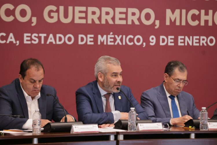Propone Bedolla acciones para reforzar seguridad en Michoacán y estados colindantes
