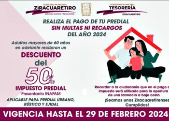 Aprovecha, paga tu predial sin multas ni recargos hasta el 29 de febrero del 2024