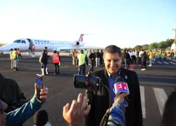 Primer vuelo de Mexicana de Aviación a Uruapan aterrizó hoy, 2 de febrero 2024