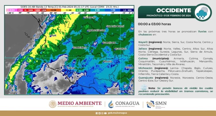 Inicia febrero con nublados y lluvia por la tarde-noche en gran parte de Michoacán