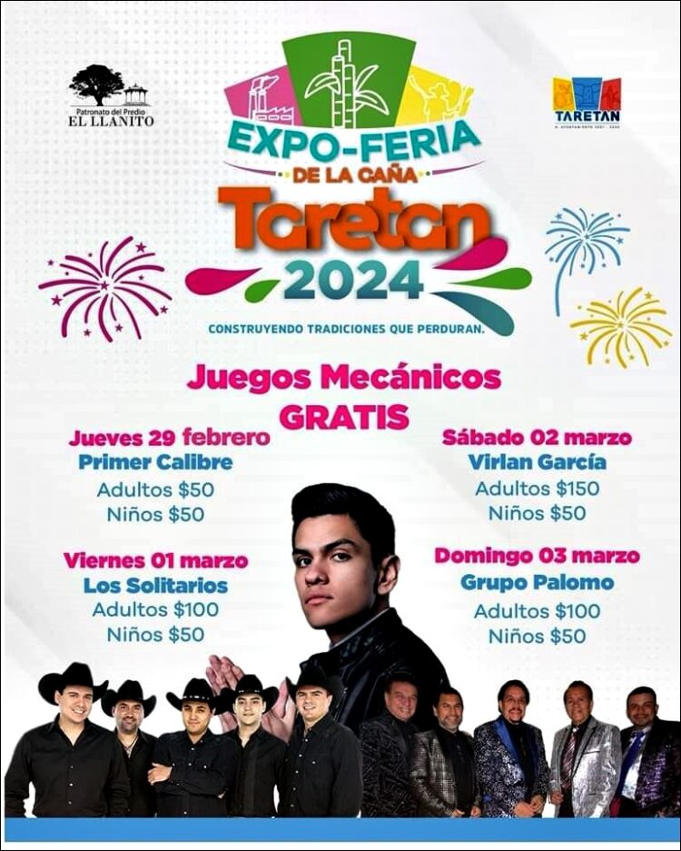 Prepárate, porque ya viene la tradicional Expo Feria de La Caña 2024, en Taretan