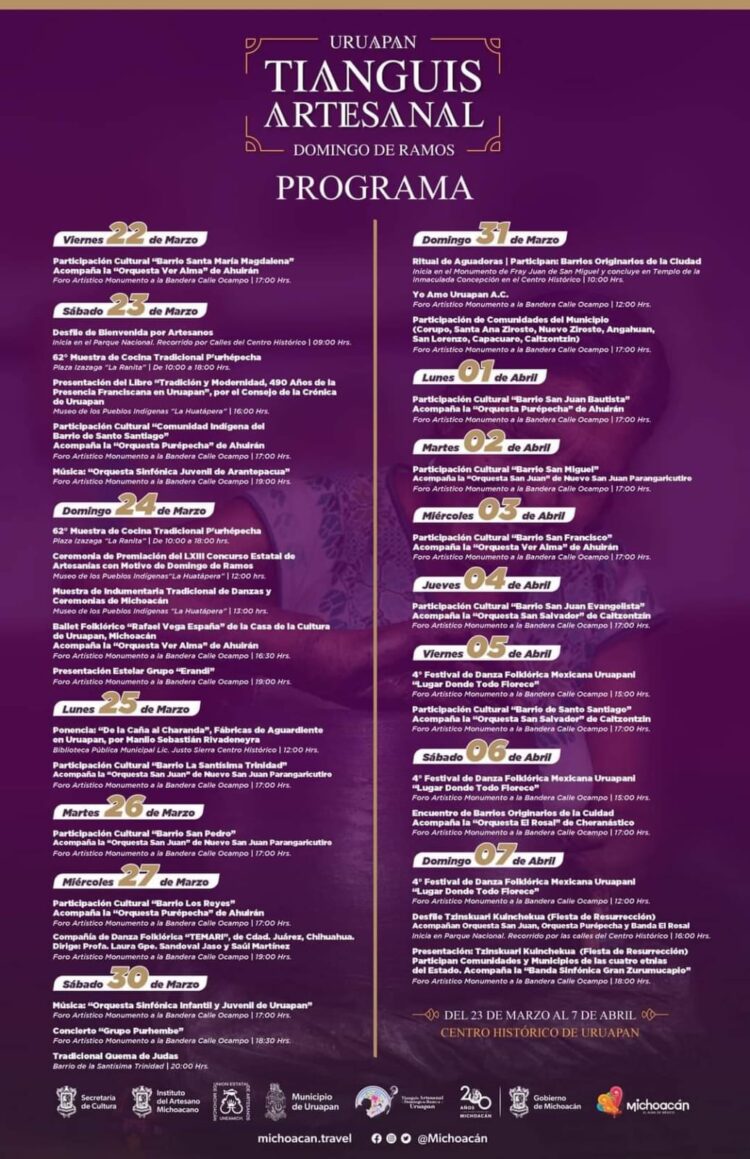 Programa del Tianguis Artesanal Uruapan