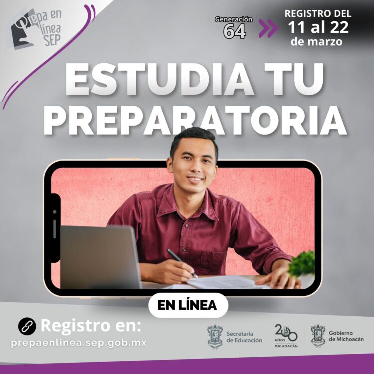 Cursa la preparatoria en línea, con validez oficial; las inscripciones están abiertas