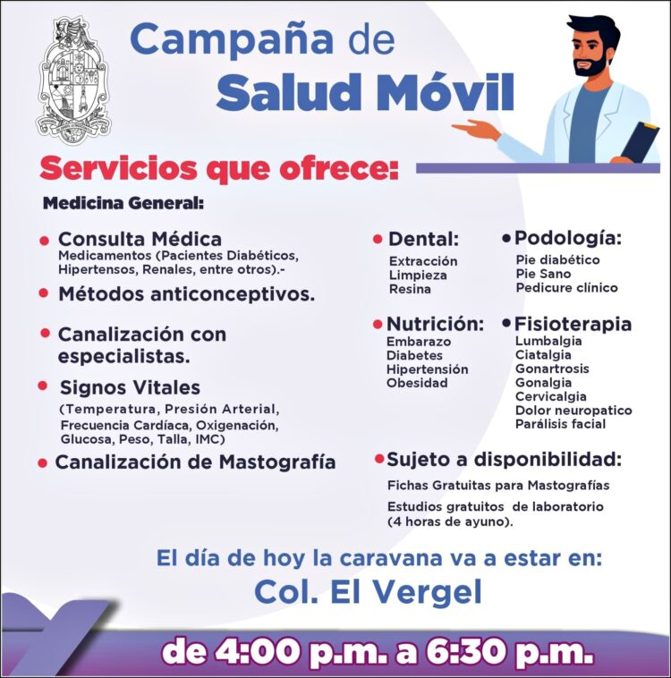 Hoy, la Caravana de la Salud en El Vergel
