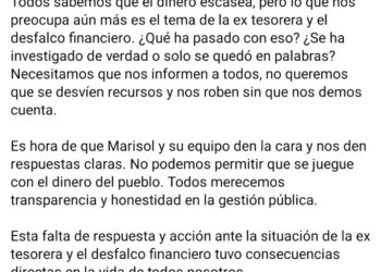 Le piden cuentas a la presidenta de Tingambato Marisol López Figueroa