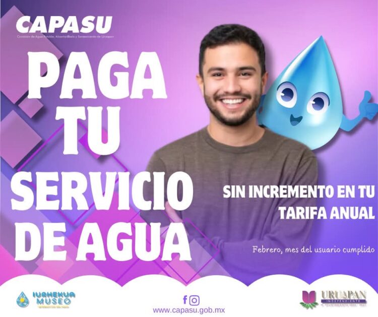 No la desperdicies, es de todos, y paga tu recibo, por favor