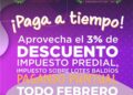 Paga a tiempo tus impuestos y aprovecha el descuento